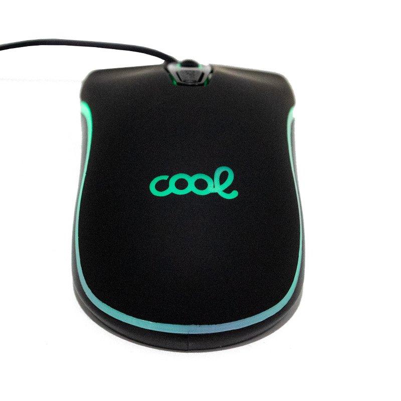 Ratón USB Gaming (Iluminación) COOL Kansas Negro - PixelPlaza