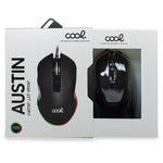 Ratón USB Gaming RGB (Iluminación) COOL Austin Negro - PixelPlaza