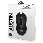 Ratón USB Gaming RGB (Iluminación) COOL Austin Negro - PixelPlaza