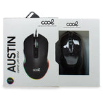 Ratón USB Gaming RGB (Iluminación) COOL Austin Negro - PixelPlaza
