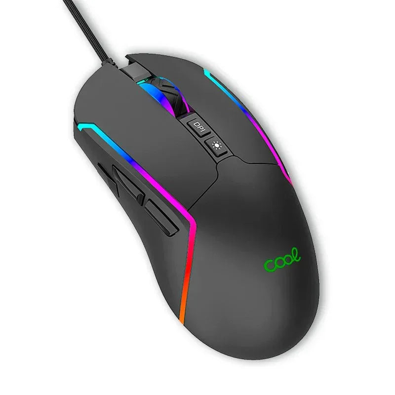Ratón USB Gaming RGB (Iluminación) COOL Strip Negro - PixelPlaza