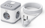 Regleta sobremesa Ewent ew3863 3x schuko · 2x USB tipo a · 2x USB tipo b