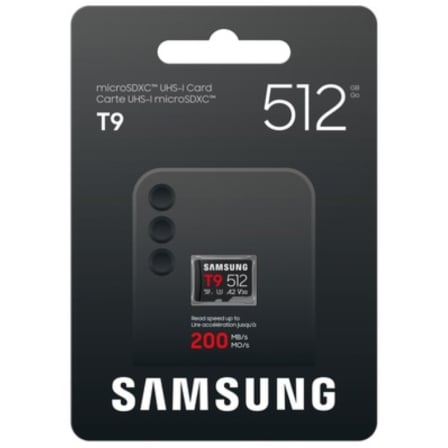 Tarjeta de Memoria Samsung P9 512GB microSD XC/ Clase 10/ 200MBs