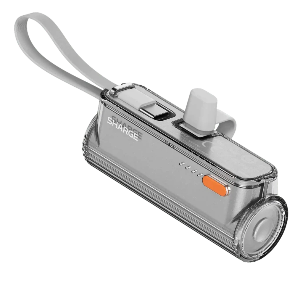 Sharge Flow Mini Plata con cable integrado 5000mAh 22,5W USB-C Power Bank
