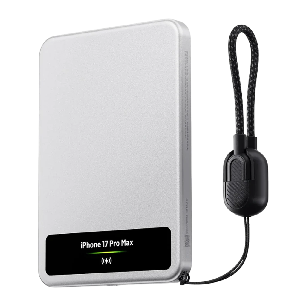 Power Bank Sharge Smart Magnetic M8 5000mAh Plata Qi2 MagSafe 15W