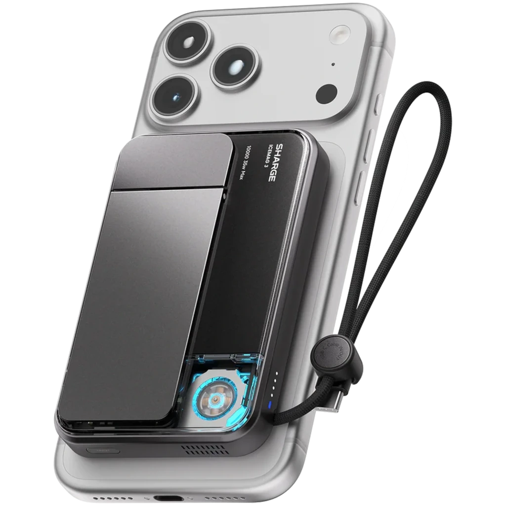 Sharge ICEMAG 3 Negro 10000mAh 25W Qi2 Power Bank