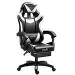 Sillón Gaming Premium COOL Rest Negro-Blanco (Reposapiés) - PixelPlaza