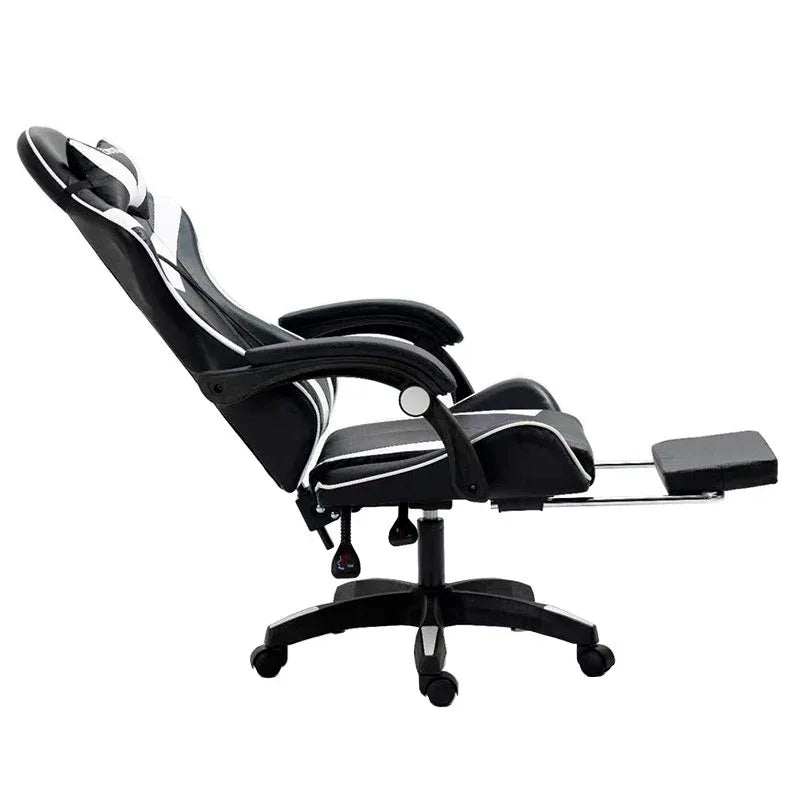 Sillón Gaming Premium COOL Rest Negro-Blanco (Reposapiés) - PixelPlaza