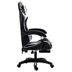 Sillón Gaming Premium COOL Rest Negro-Blanco (Reposapiés) - PixelPlaza