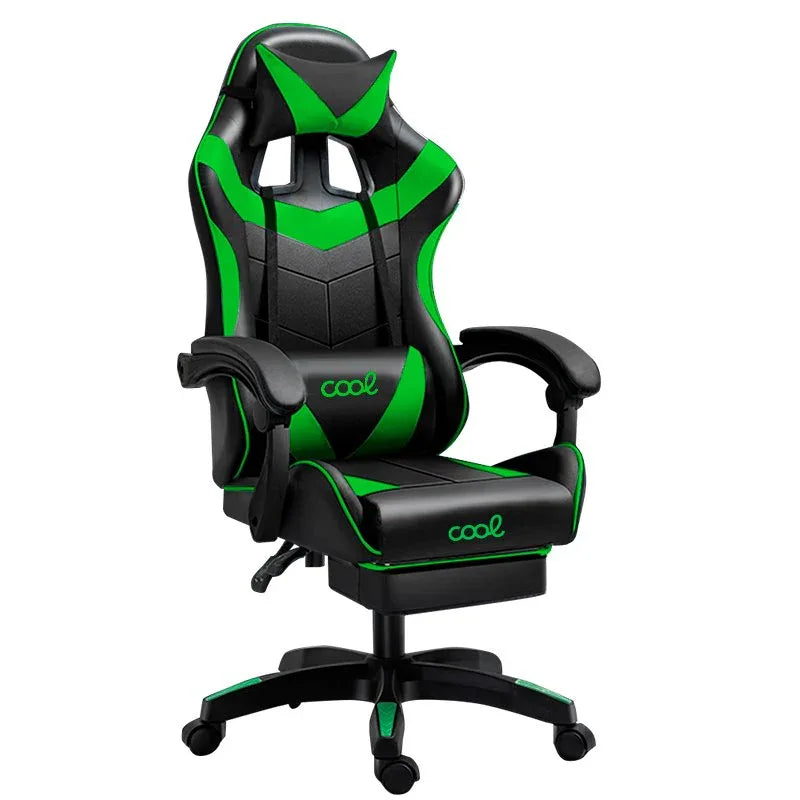 Sillón Gaming Premium COOL Rest Negro-Verde (Reposapiés) - PixelPlaza
