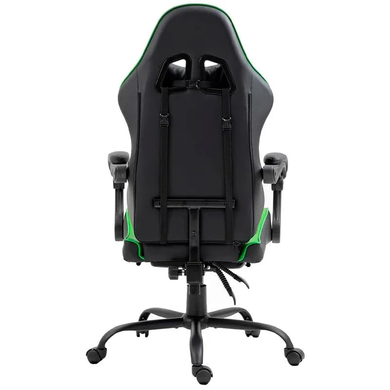 Sillón Gaming Premium COOL Rest Negro-Verde (Reposapiés) - PixelPlaza