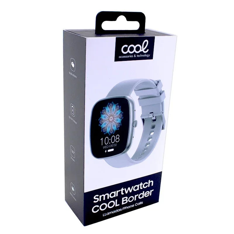 Smartwatch COOL Border Silicona Gris (Llamadas, Salud, Deporte) - PixelPlaza
