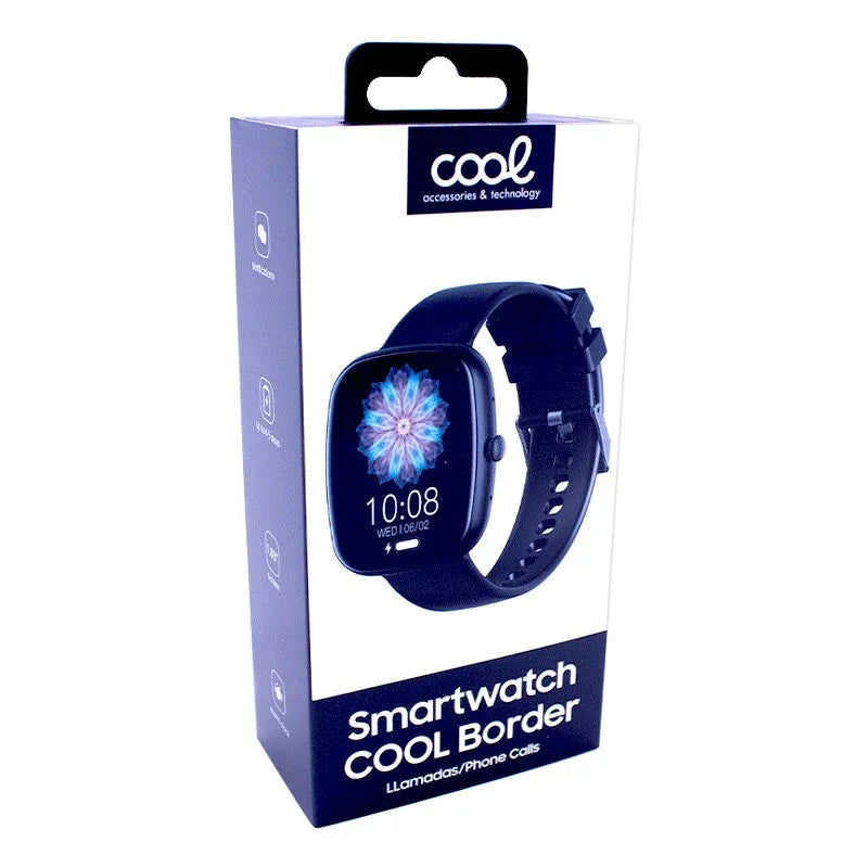 Smartwatch COOL Border Silicona Negro (Llamadas, Salud, Deporte) - PixelPlaza