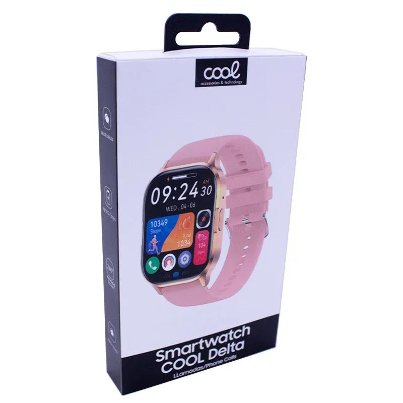 Smartwatch COOL Delta Silicona Rosa (Amoled, Llamadas, Salud, Deporte) - PixelPlaza