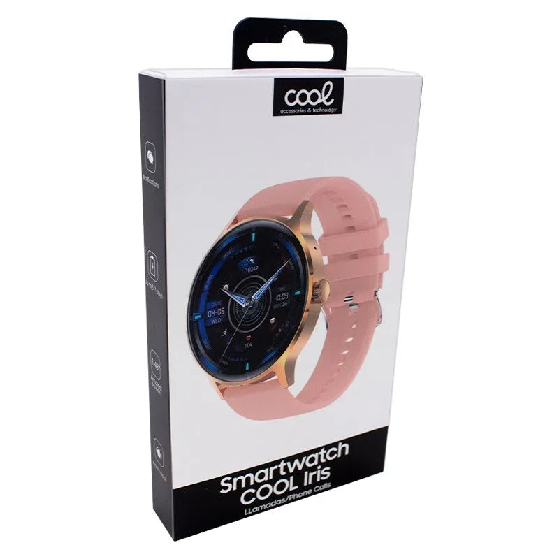 Smartwatch COOL Iris Silicona Rosa (Amoled, Llamadas, Salud, Deporte) - PixelPlaza