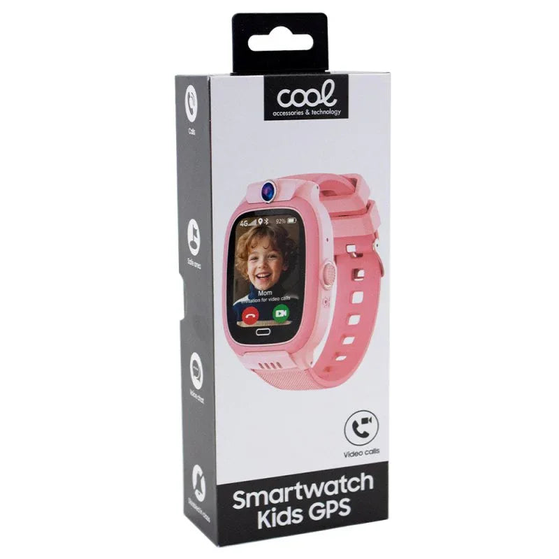 Smartwatch COOL Kids 4G GPS Silicona Rosa (Localización, Videollamadas, SIM) - PixelPlaza