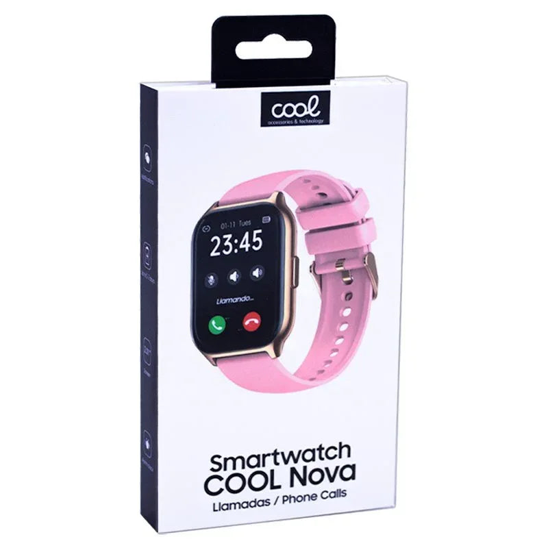 Smartwatch COOL Nova Silicona Rosa (Llamadas, Salud, Deporte) - PixelPlaza