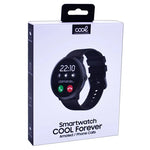 Smartwatch COOL Pantalla AMOLED Forever Silicona Negro (Llamadas, Salud, Deporte) - PixelPlaza