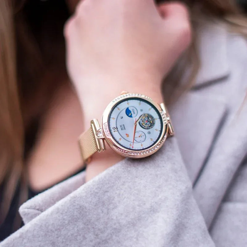 Smartwatch Pantalla Amoled COOL Mónaco + 2 Correas (Llamadas, Salud) Rose Gold - PixelPlaza