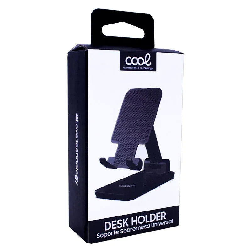 Soporte de Sobremesa Universal para Smartphone COOL Negro - PixelPlaza