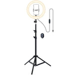 Soporte Trípode (180 cm) Aro de Luz LED COOL + Mando Bluetooth - PixelPlaza
