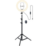 Soporte Trípode (180 cm) Aro de Luz LED COOL + Mando Bluetooth - PixelPlaza