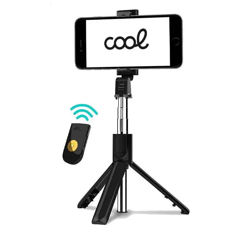 Soporte Trípode Extensible Universal COOL + Mando Selfie Bluetooth - PixelPlaza