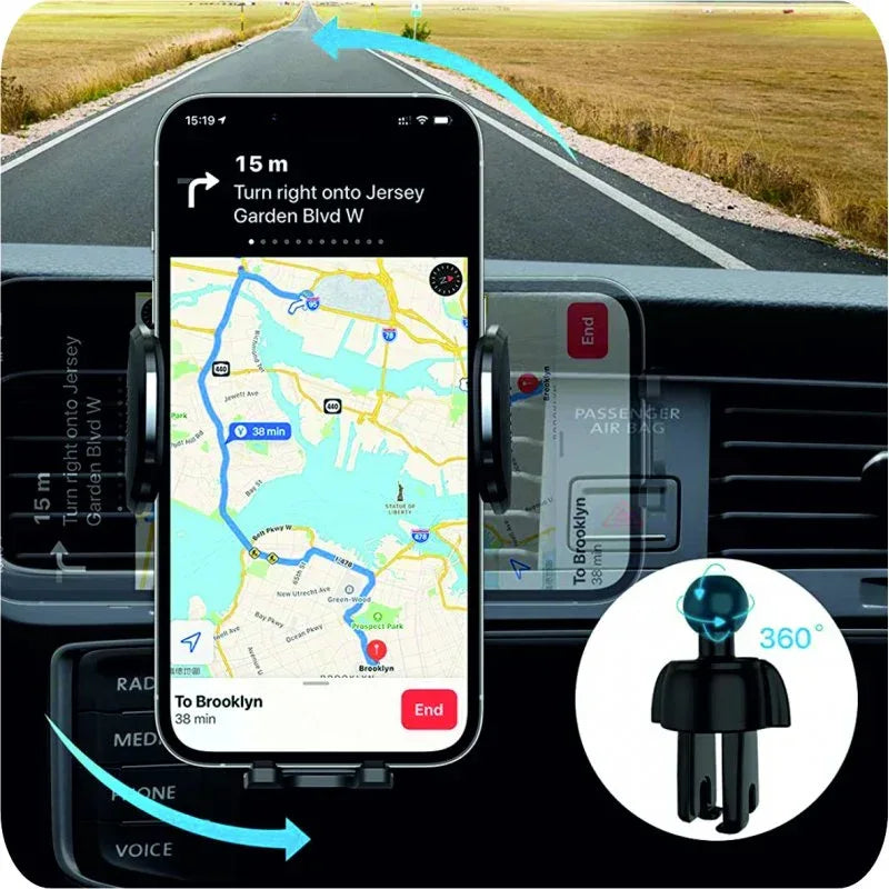 Soporte Universal para Coche Carbono COOL Negro - PixelPlaza