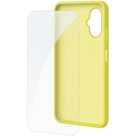 Funda Silicona + Protector de Pantalla de Cristal Templado SPC Wuum One Protection Pack 4354Y/ Compatible con SPC Wuum O