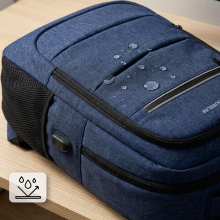 Mochila Subblim City Plus 26L Backpack para Portátiles hasta 16"/ Puerto USB/ Repelente al agua/ Reflectante/ Cinta para