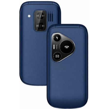 Teléfono Móvil Sunstech CELT24 para Personas Mayores/ Azul