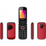 Teléfono Móvil Sunstech CELT24 para Personas Mayores/ Rojo