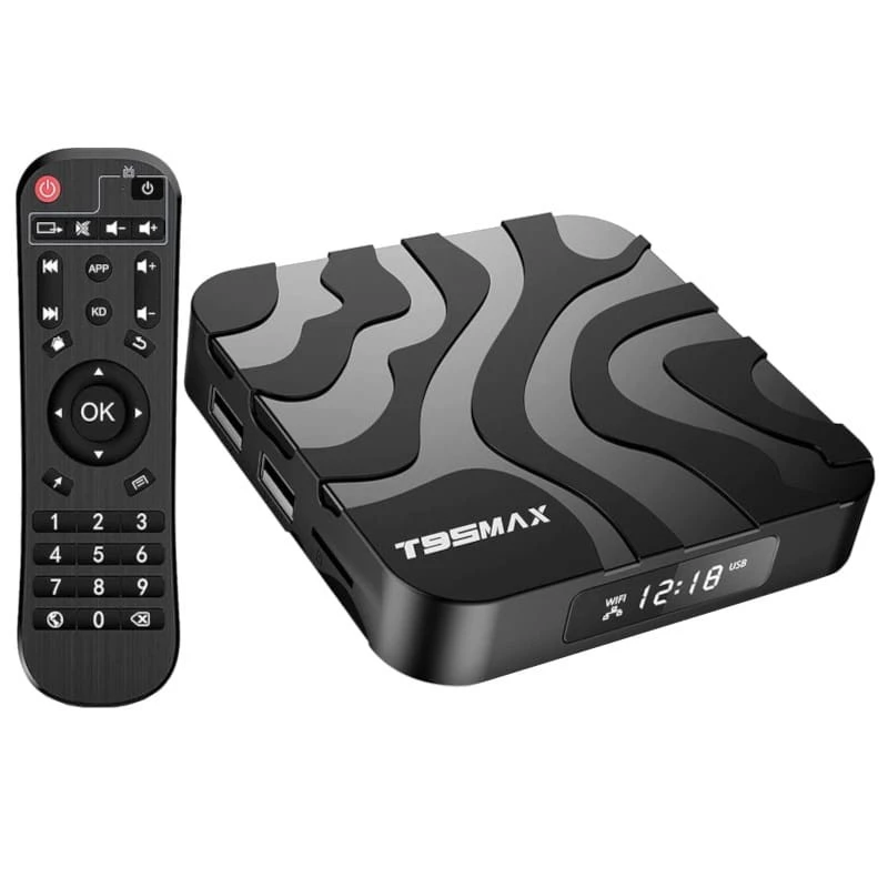 T95 Max 4GB/32GB Android 12 4K WiFi doble banda Bluetooth H618 TV Box