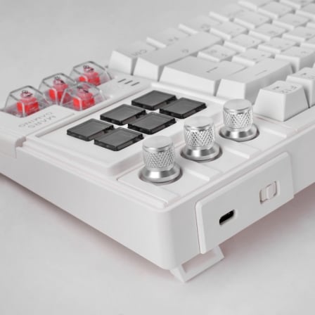 Teclado Gaming Mecánico Mars Gaming MK MASTER Switch Rojo Incluye SmartDeck Blanco detalle #blanco