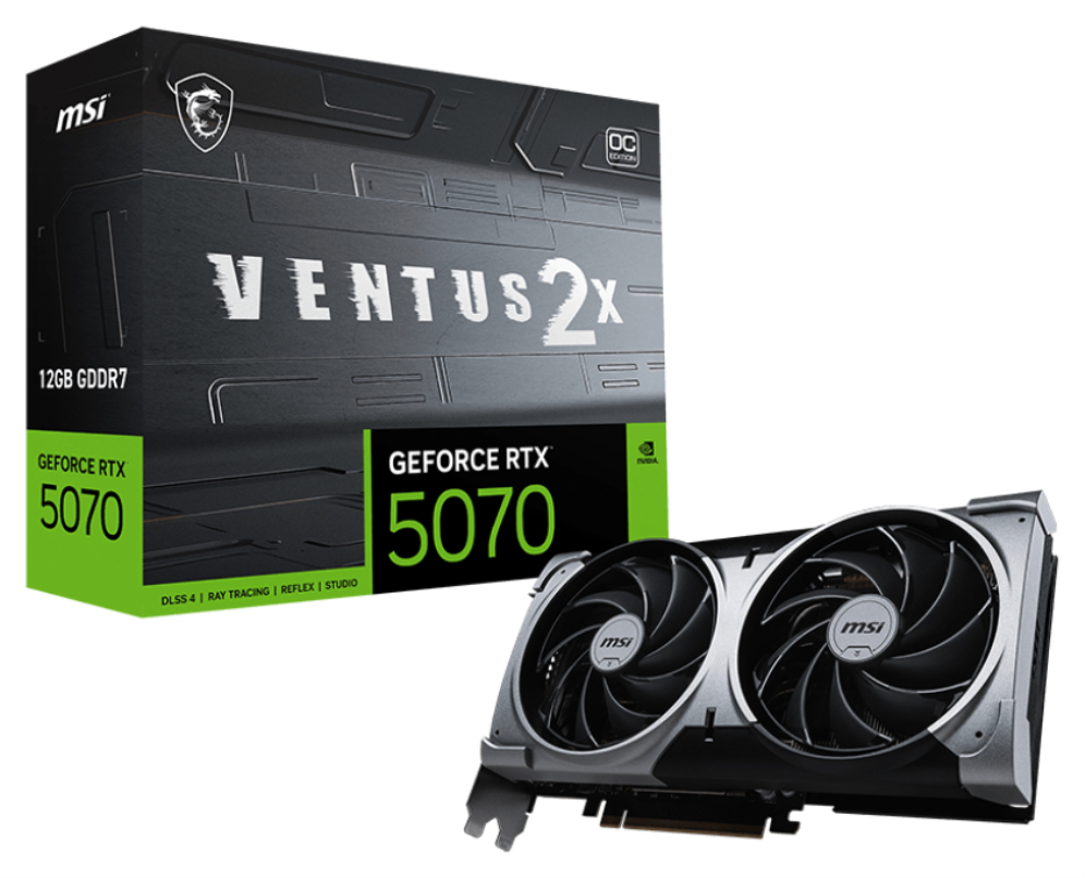 Tarjeta gráfica MSI RTX 5070 12g ventus 2x oc