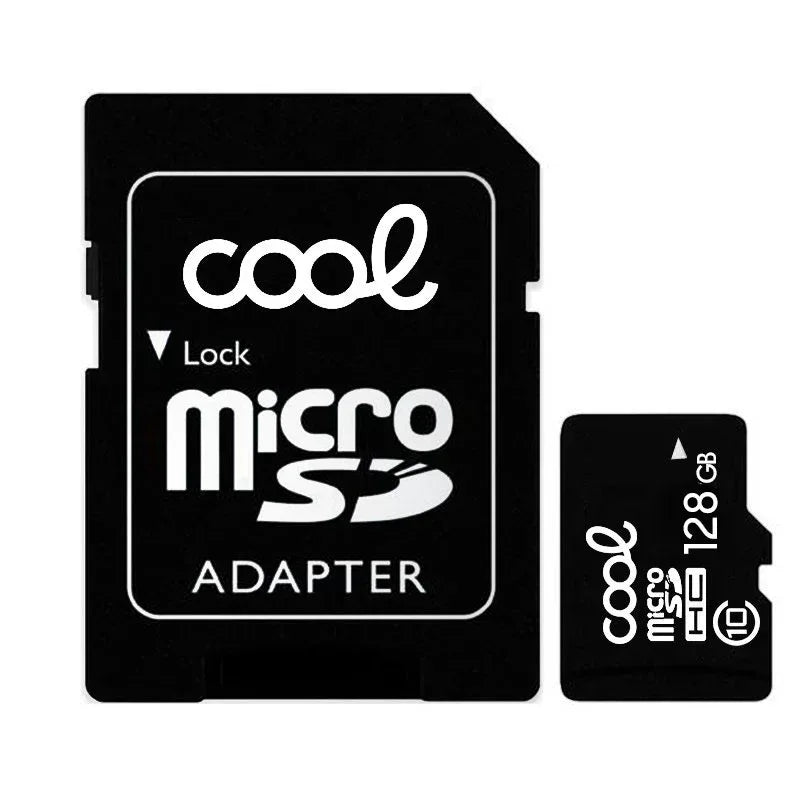 Tarjeta Memoria Micro SD con Adaptador x128 GB COOL (Clase 10) - PixelPlaza