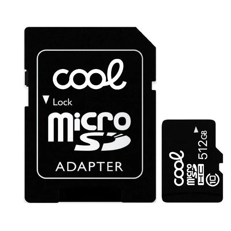 Tarjeta Memoria Micro SD con Adaptador x512 GB COOL (Clase 10) - PixelPlaza