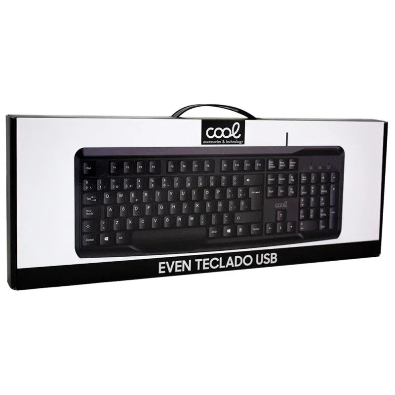 Teclado Office Cable USB PC COOL Even (Español) - PixelPlaza