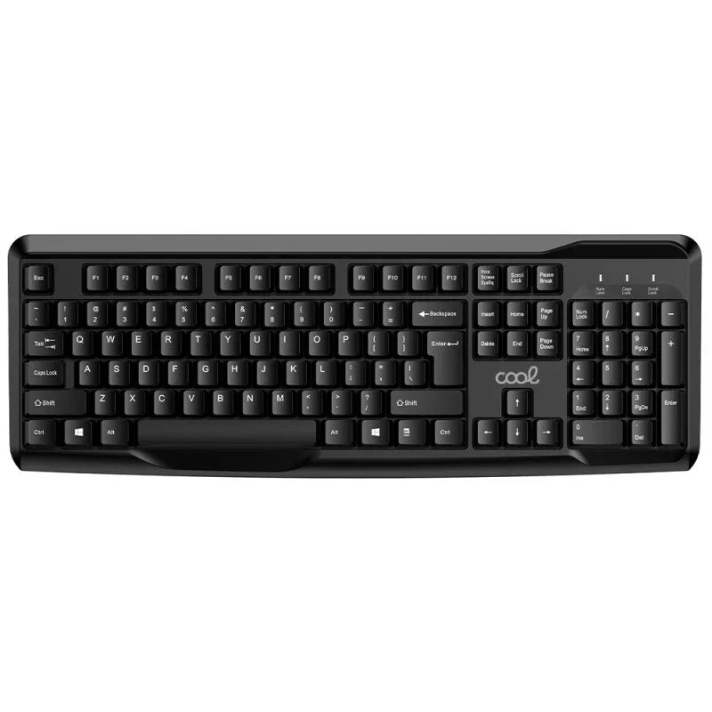 Teclado Office Inalámbrico PC Kit + Ratón COOL Enter Negro (Español) - PixelPlaza