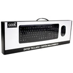 Teclado Office Inalámbrico PC Kit + Ratón COOL Enter Negro (Español) - PixelPlaza
