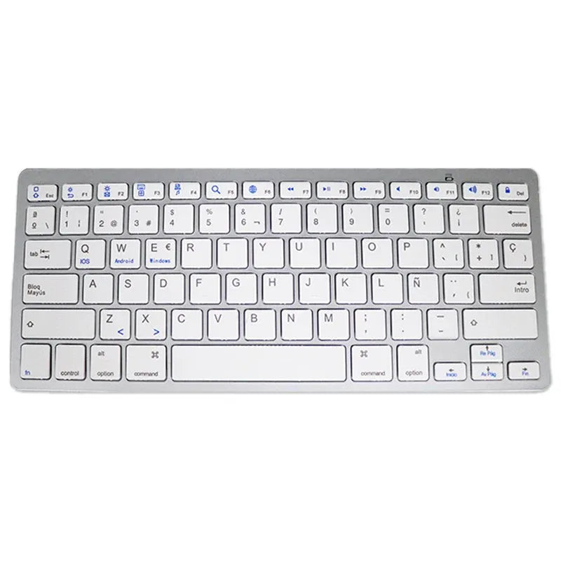 Teclado Slim Bluetooth PC / Tablet COOL Blanco (Español) - PixelPlaza