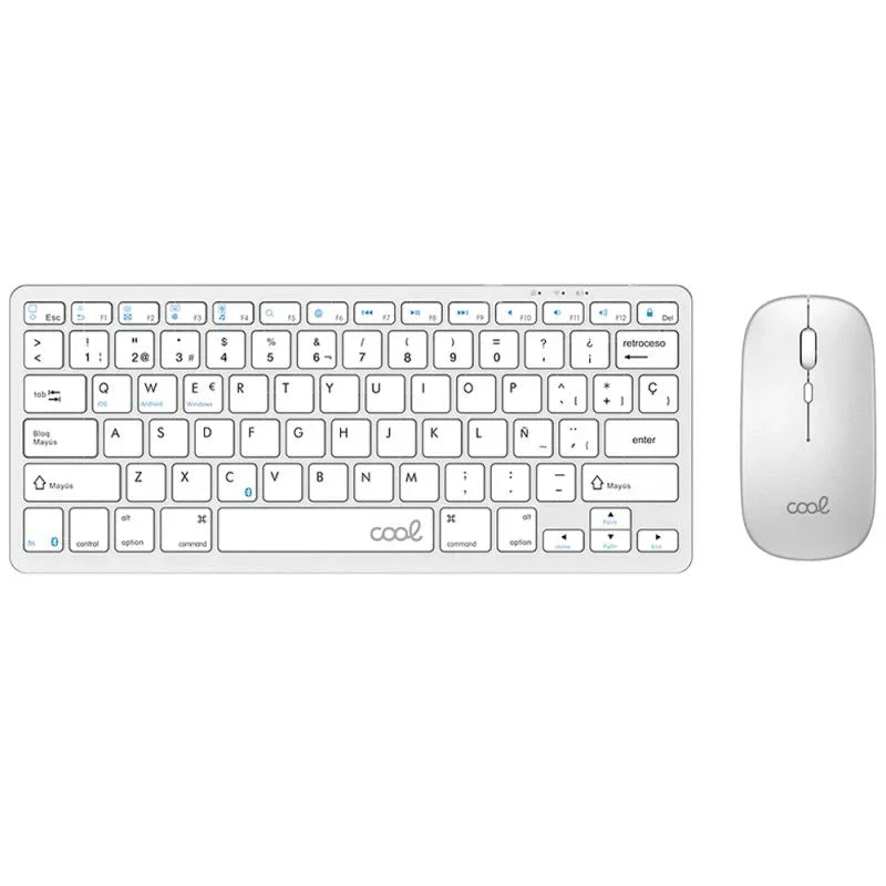 Teclado y Ratón Bluetooth PC / Tablet COOL Mobility Blanco (Español) - PixelPlaza