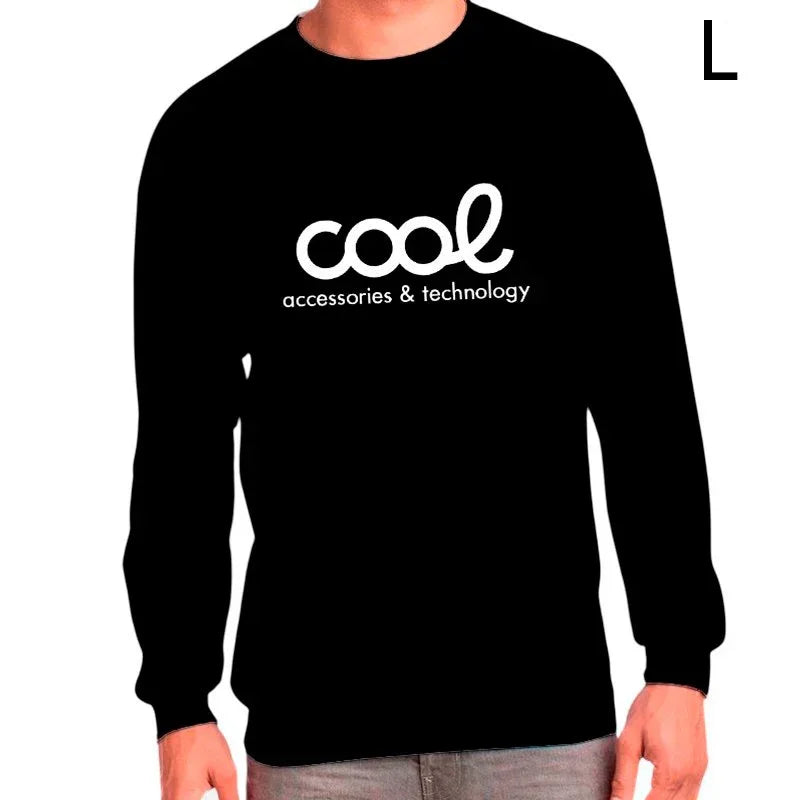 Textil Sudadera Cool Accesorios Talla L (Unisex) Negro - PixelPlaza