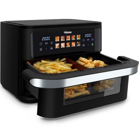 Freidora por Aire Airfryer / Sin Aceite Tristar FR-9078 Dualzone Flex/ 2800W/ Capacidad 10L