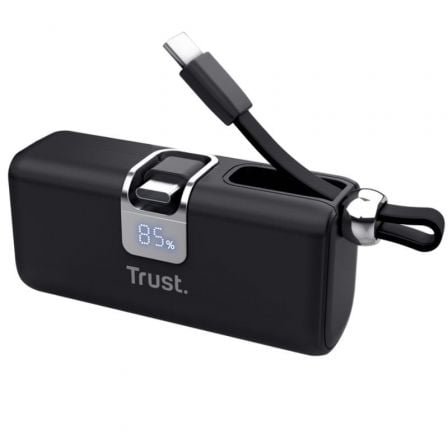 Powerbank 5000mAh Trust Pacto 26104/ 18W/ Negra
