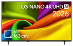 LG NANO 4K UHD AI 65NU8E0B3LA 165,1 cm (65") 4K Ultra HD Smart TV WiFi Negro