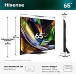 Hisense 65UR8S 165,1 cm (65") 4K Ultra HD Smart TV WiFi Negro