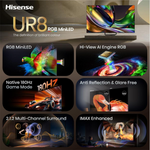 Hisense 65UR8S 165,1 cm (65") 4K Ultra HD Smart TV WiFi Negro