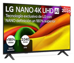 LG NANO 4K UHD AI 75NU850B6LA Televisor 190,5 cm (75") 4K Ultra HD Smart TV WiFi Negro