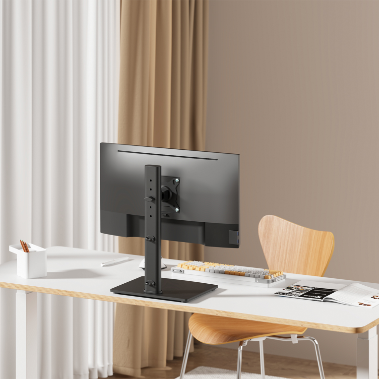 Aisens Soporte de Mesa Con Peana Eco Giratorio e Inclinable para Monitor/TV 12kg de 17-34, Negro
